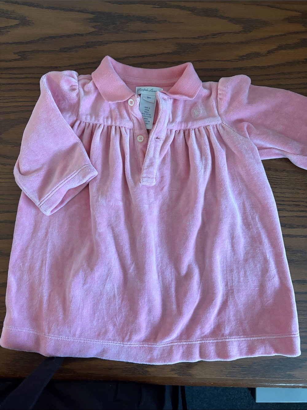 Ralph Lauren Pink Polo Dress Top with Embroidered Pony